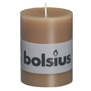Bolsius Stumpenkerze Elegance 100x68 mm 1 St&uuml;ck karamell-gold