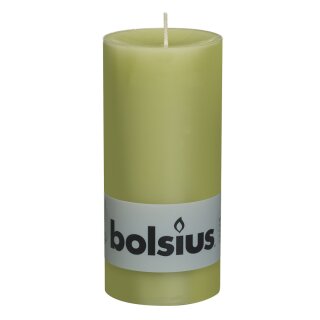 Bolsius Stumpenkerzen Elegance 150x68 mm 6 St&uuml;ck Pastell gr&uuml;n