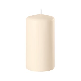 24 Stumpenkerzen 100x50 mm creme Safe Candle selbstverl&ouml;schend Wenzel Kerzen