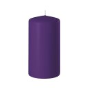 24 Stumpenkerzen 100x50 mm lila Safe Candle selbstverl&ouml;schend Wenzel Kerzen