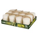 12 Bolsius Rustik Stumpenkerzen 80x68 mm elfenbein mit...