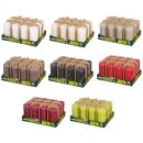 12 Bolsius Rustik Stumpen Kerzen 130x68 mm mit Flame Stop...
