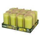 12 Bolsius Rustik Stumpen Kerzen 130x68 mm lemon mit...