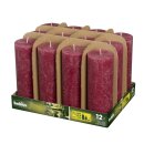 12 Bolsius Rustik Stumpenkerzen 190x68 mm altrot mit...