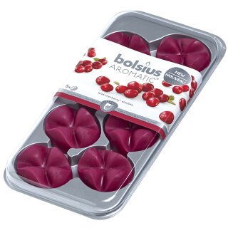 1 x Bolsius Wax Melts 8er Pack Wilde Cranberry